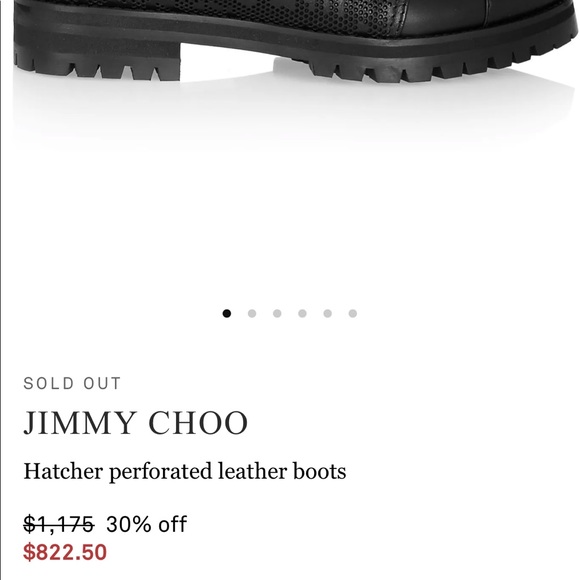 JIMMY CHOO Jimmy Choo Hatcher perforated leather boots 9/38.5 - Picture 4 of 13